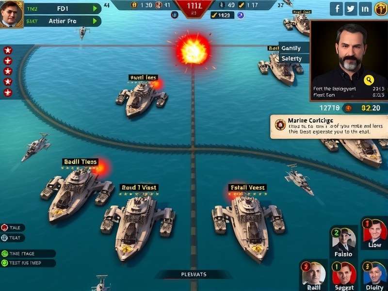 Marine Mastermind strategy screen showing fleet deployment